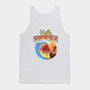 Hello Summer Beach Vacation Tank Top